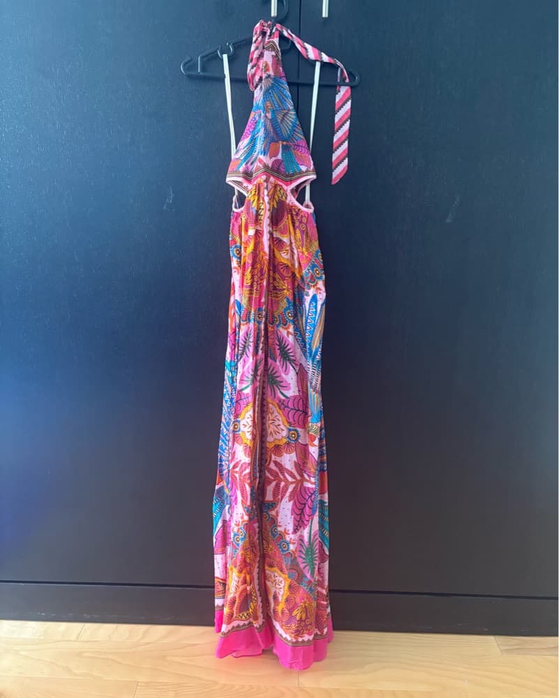 Farm Rio Macaw Scarft Maxi Dress. Size S - Image 3