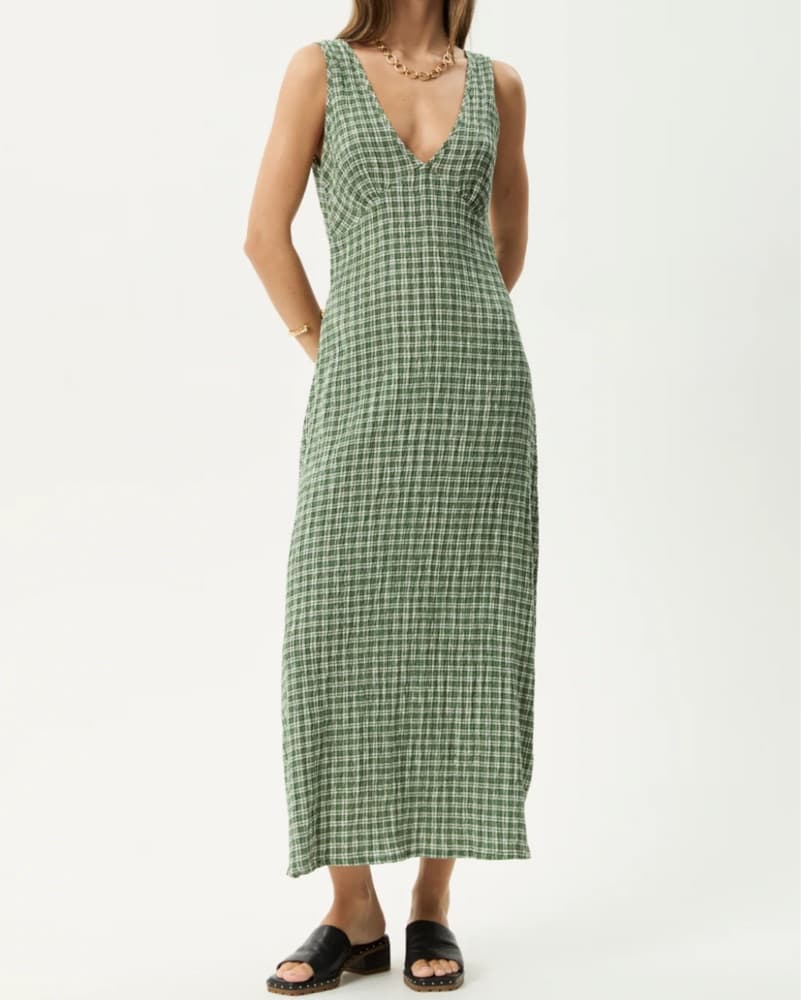 Seersucker Maxi Dress - Image 1