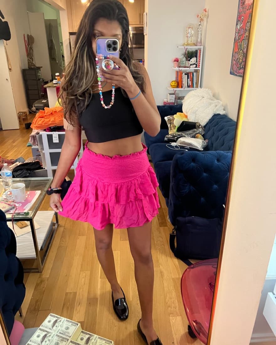 pink ruffle skort - Image 3