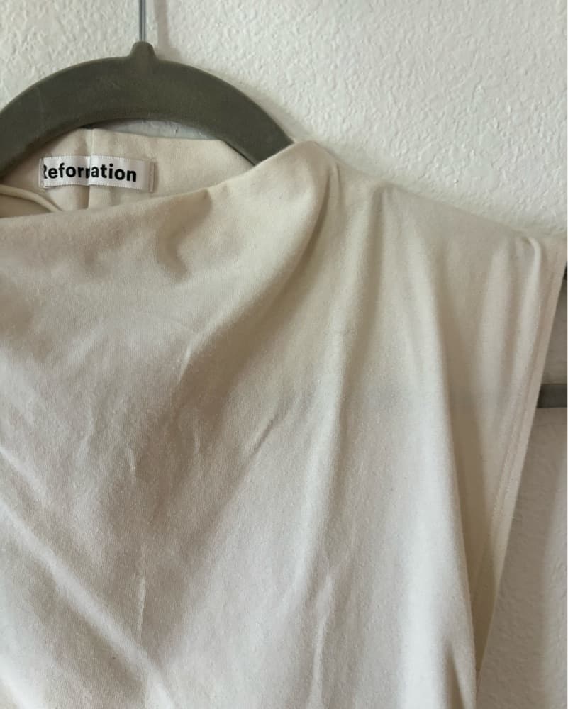 Off-white High Neck Reformation Dress - Image 1