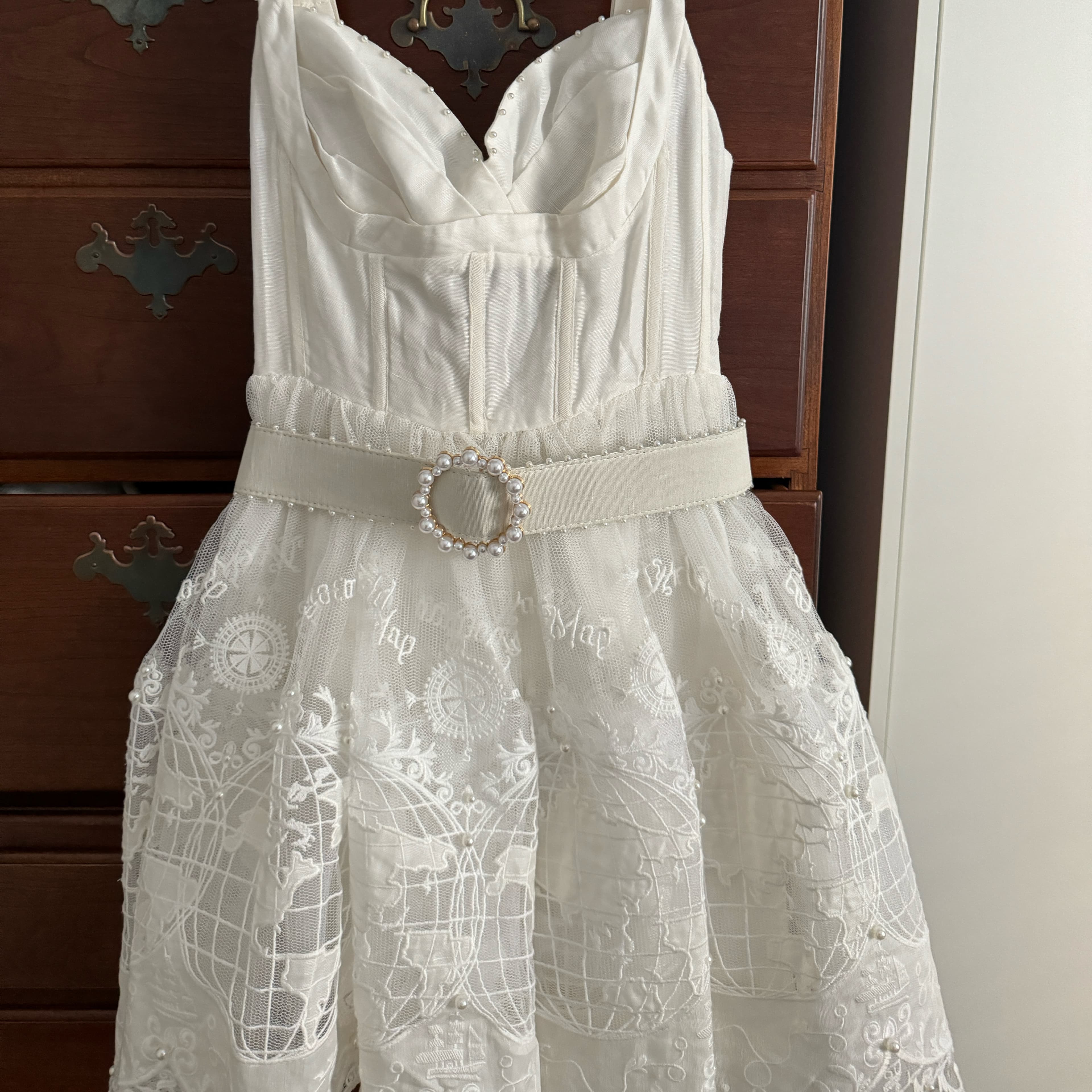White Zimmerman Belted Mini Dress - Image 2