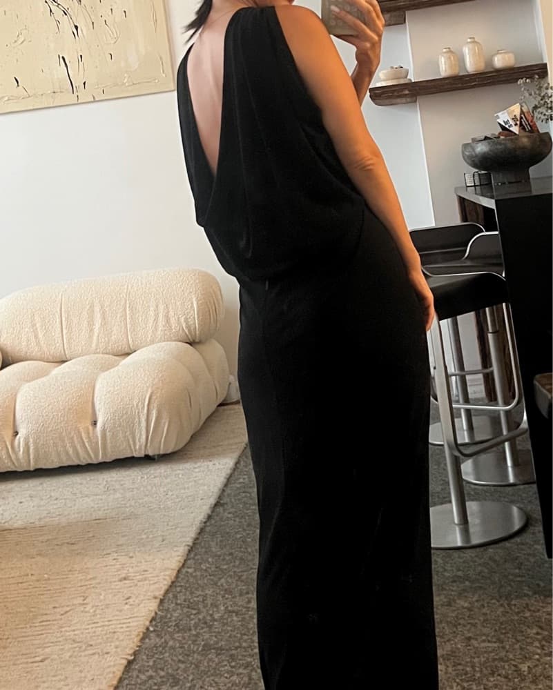 SAINT LAURENT scarf dress in crepe jerse - Image 2