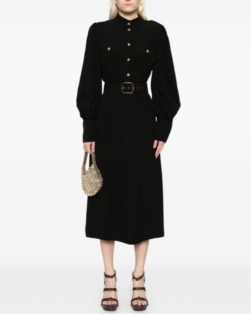 Zimmermann Utility Midi Dress in black  - Image 4