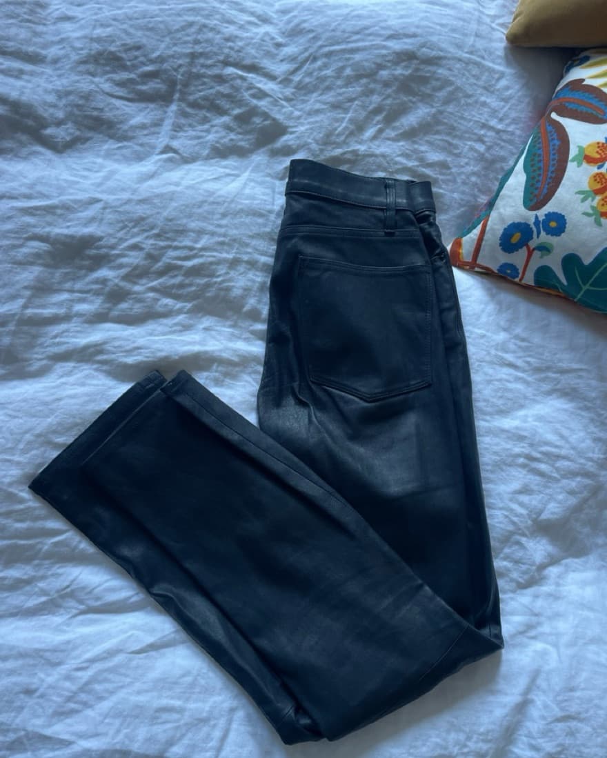FRAME Leather 5 Pocket Pants - Image 4
