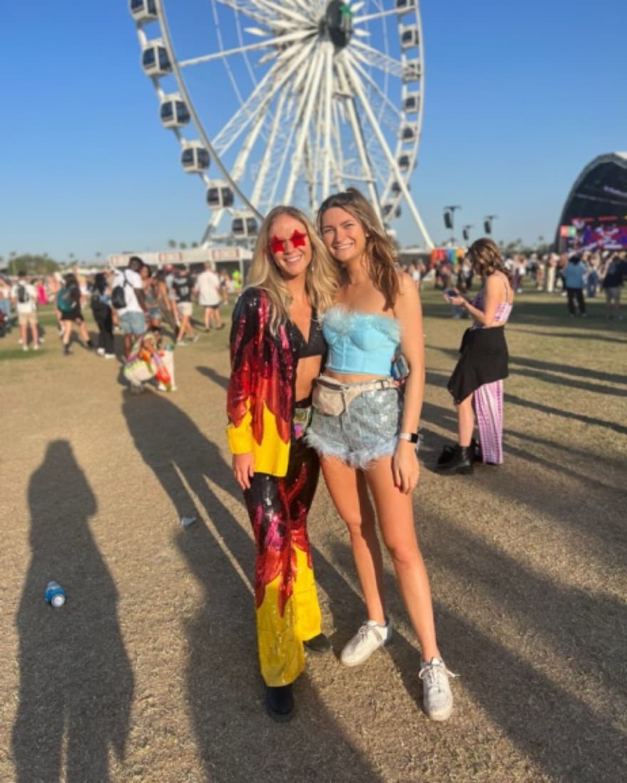Coachella Sparkly Feather Outfit - Image 1
