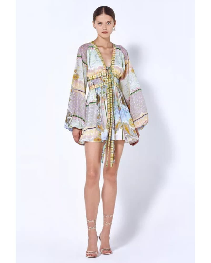 Alexis Paisley Boho Mini Dress - XS - Image 3