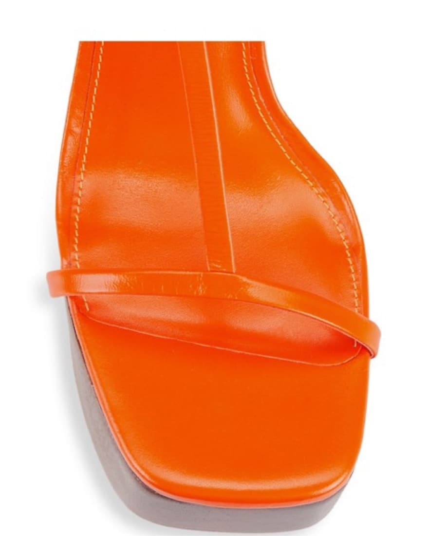 Cult Gaia Orange T-strap Platform Sandal - Image 5