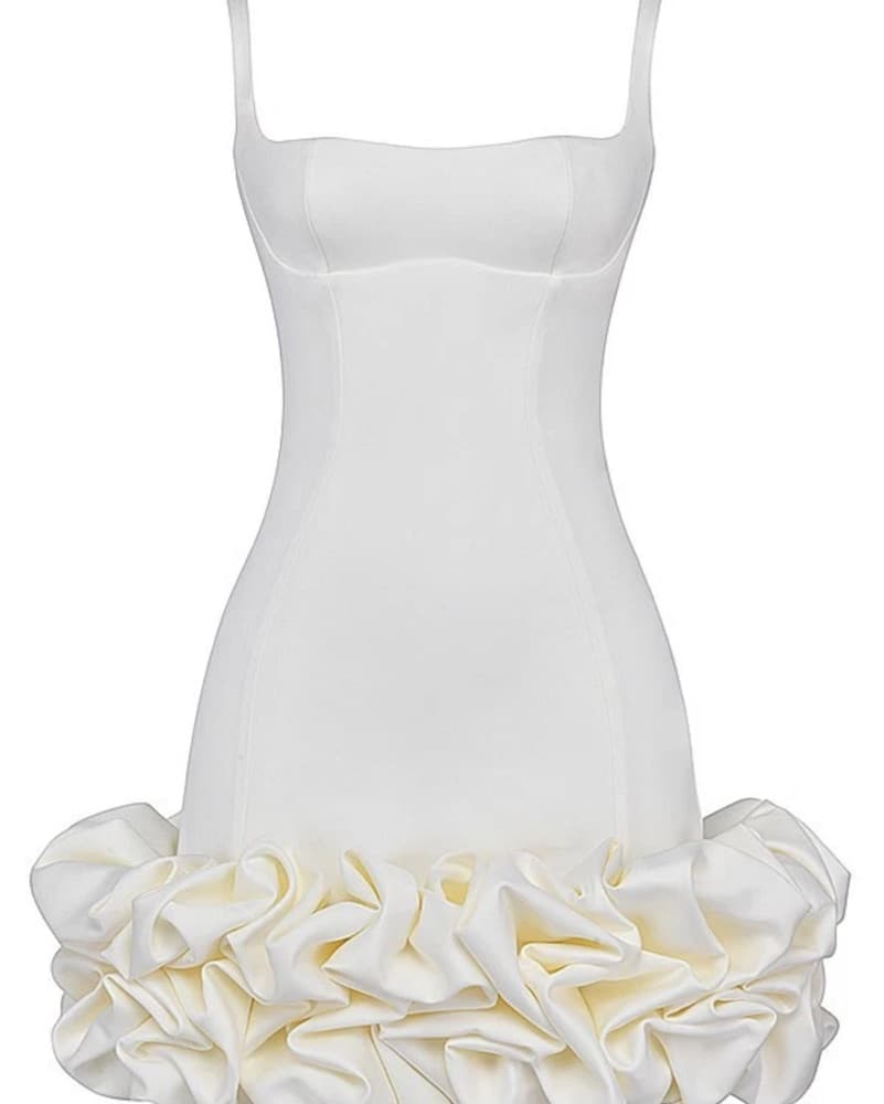 HOUSE OF CB 'Lilou' Ivory Ruffle Dress - Image 3