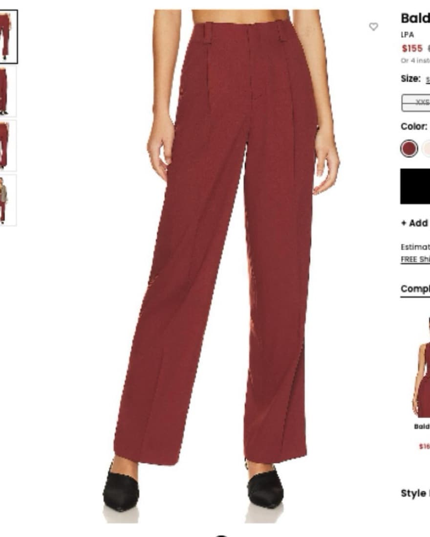 LPA Baldwin Pant In Henna Rust XS - Image 1