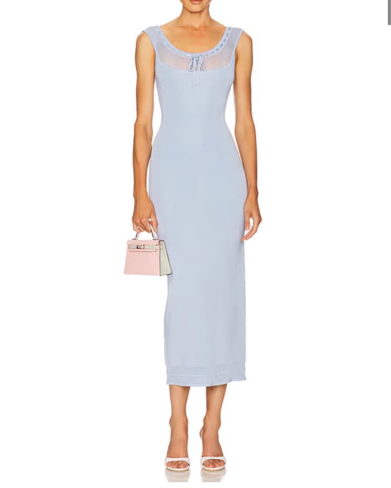 Helsa Light Blue Midi Dress - Image 1