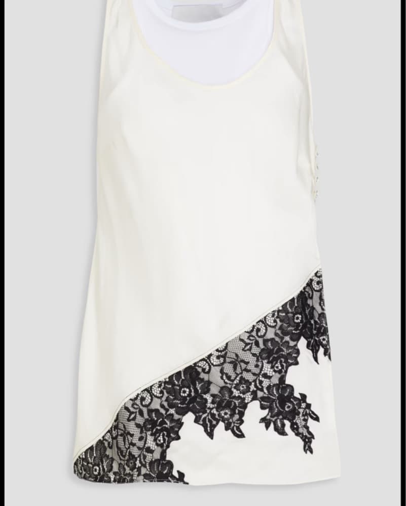 3.1 Phillip Lim White Tank Lace Detail - Image 5