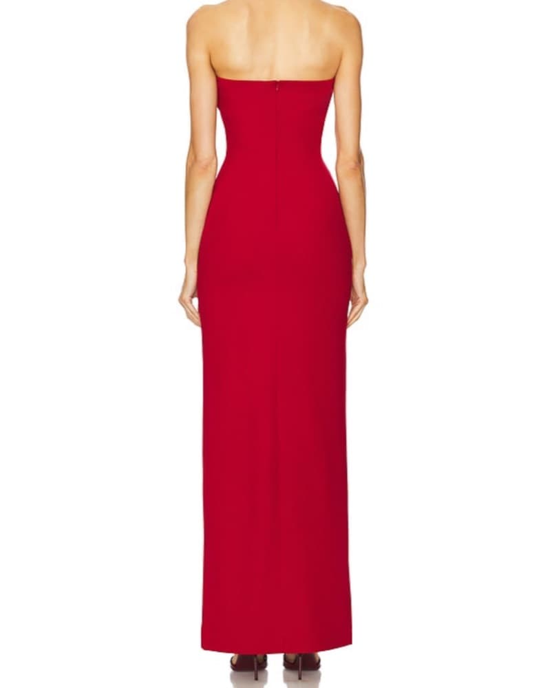 Solace London Bysha Maxi Dress Ruby Red - Image 2