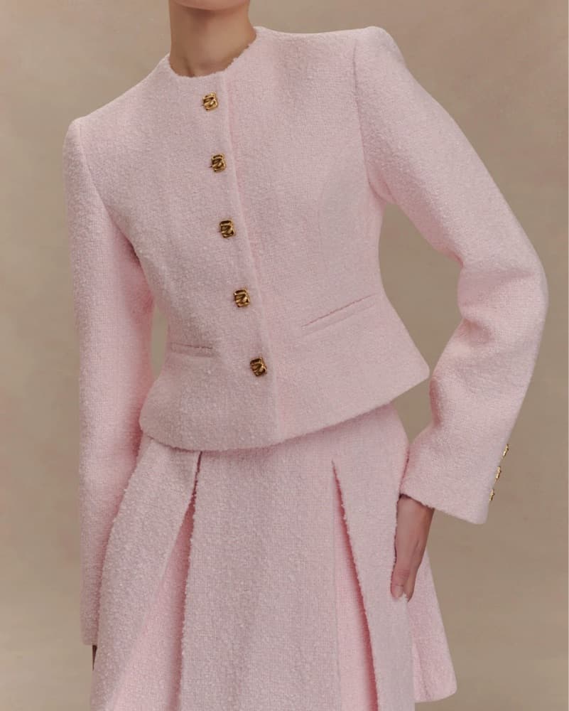 Chic Pink Peplum Jacket - Image 3