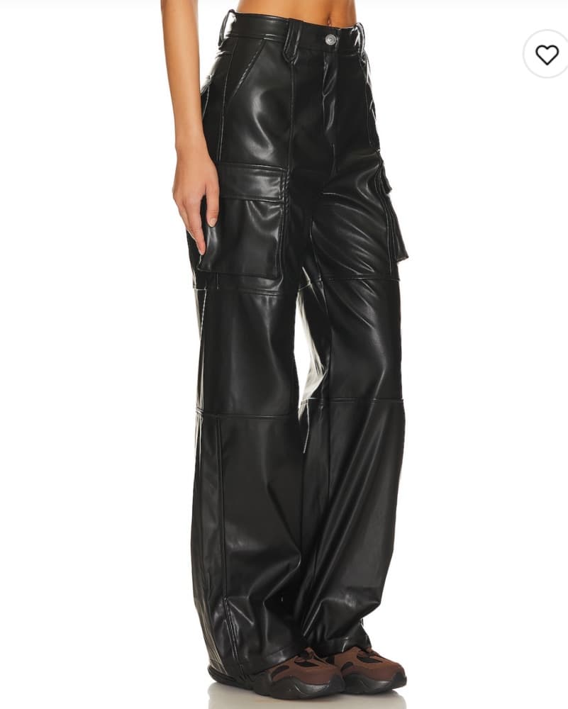 Halley Faux Leather Pant in Black - Image 1