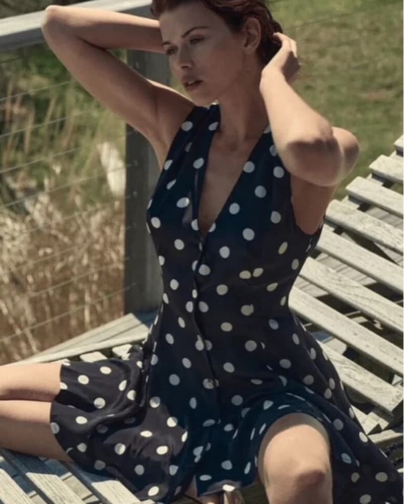 Doen Aubrey Polka Dot Silk Mini Dress - Image 1