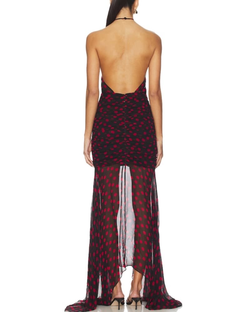 Ronny Kobo Tilda Dress in Black Red - Image 6