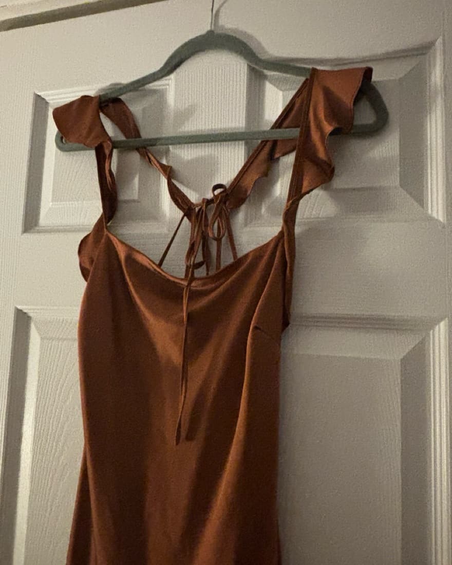 ASTR copper Silk Dress - Image 6