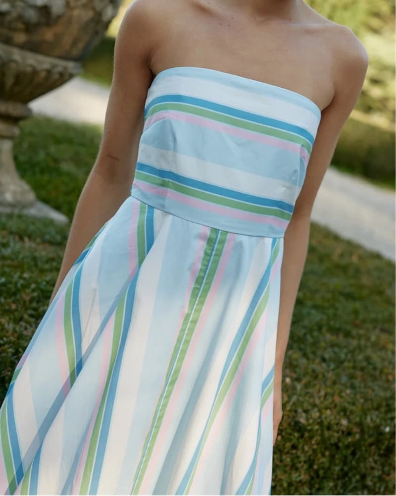 Aston Studio Hazel Dress in Baby/Powder Stripe - Image 2