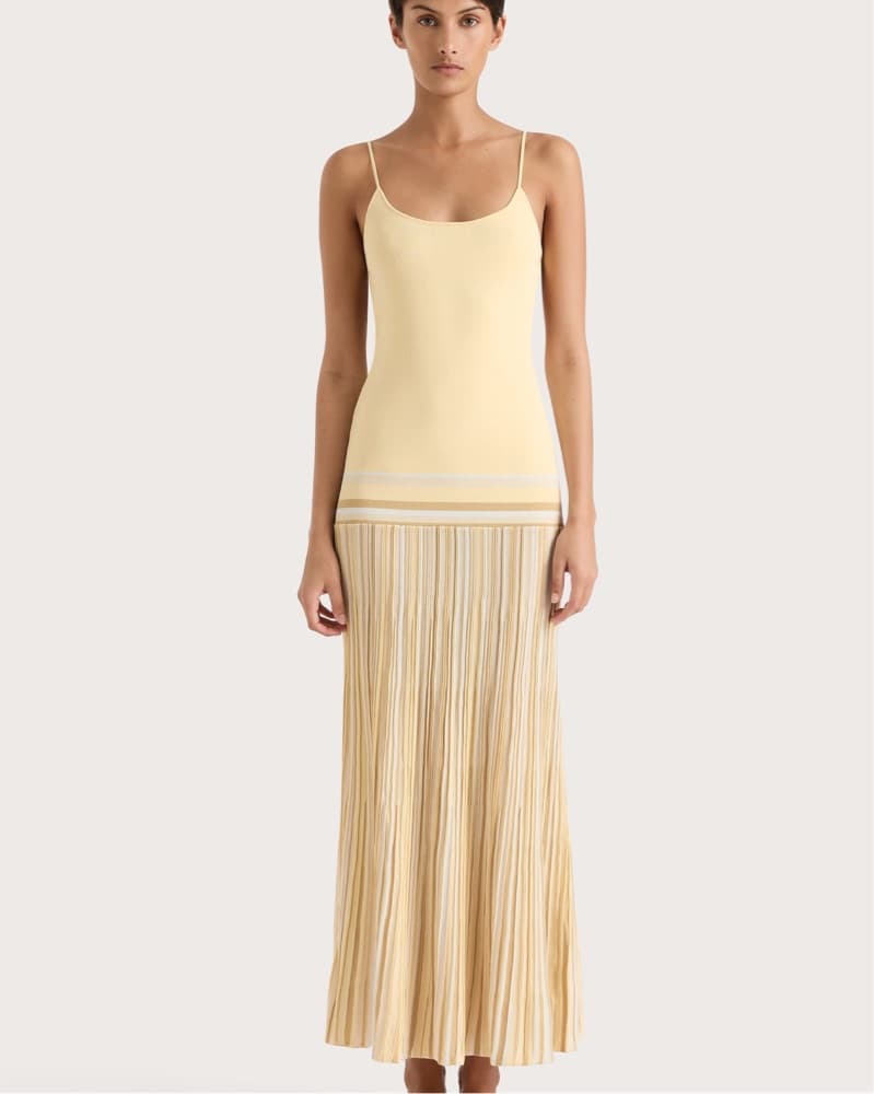 Citara Maxi Dress Butter Stripe - Image 2