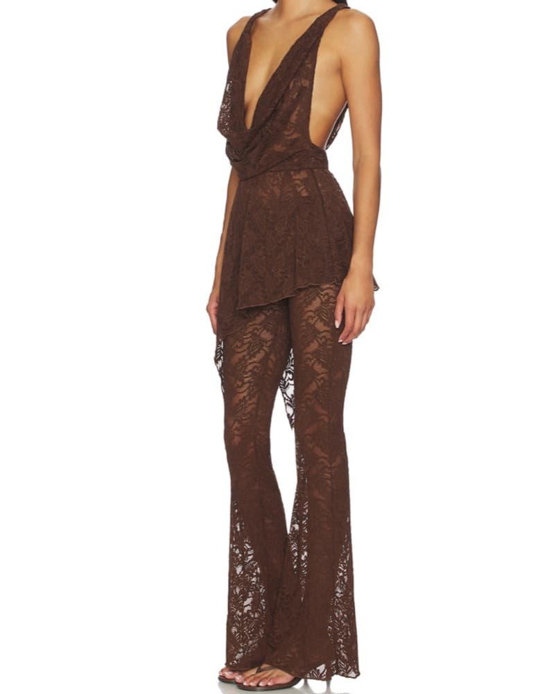 Revolve | Colson Pant Set in Brown - Image 4