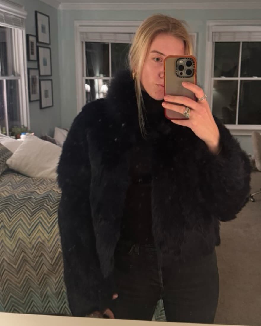 Adrienne Landau Blue Fox Fur Coat - Image 2