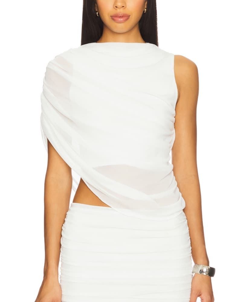 Amanda Uprichard White Cape Top xs - Image 1