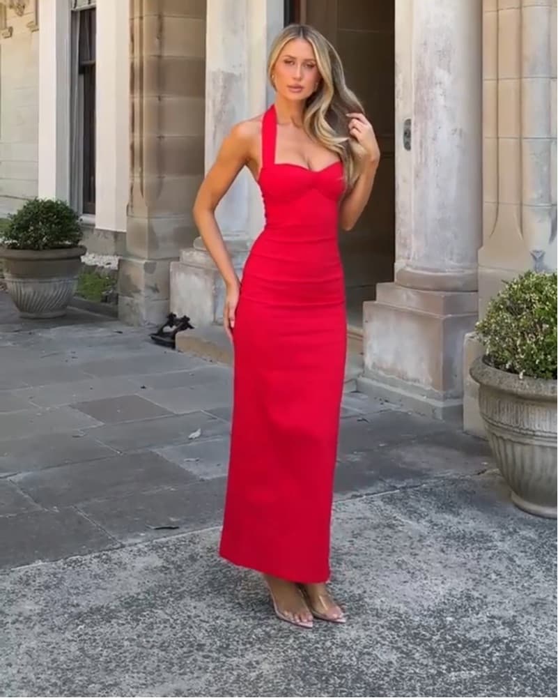 Stunning Red Maxi Dress - Image 2