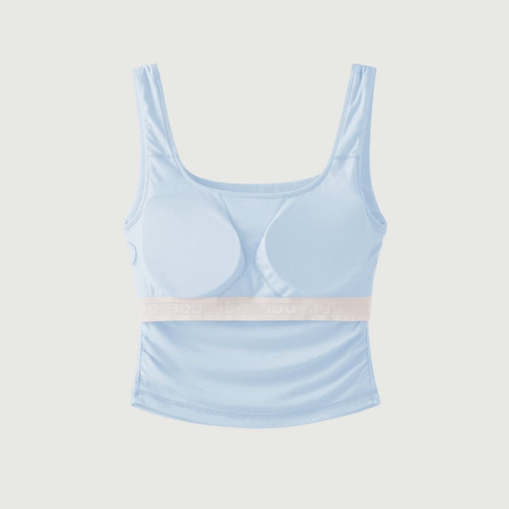 Midi Skirt And Tank Top Set Sky Blue M - Image 4