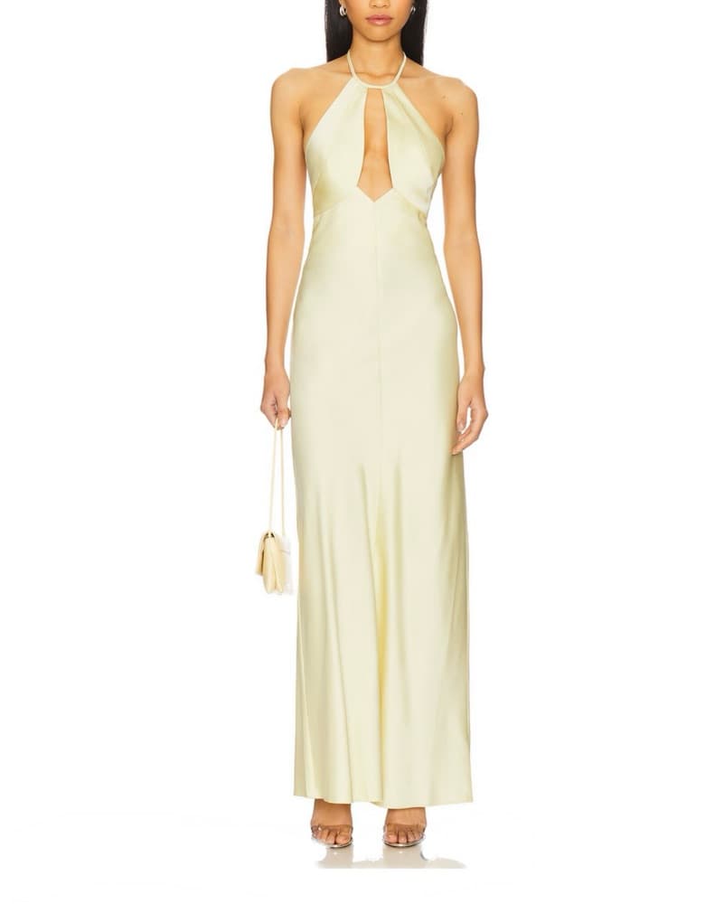 Elegant Halter Neck Maxi Dress - Image 1