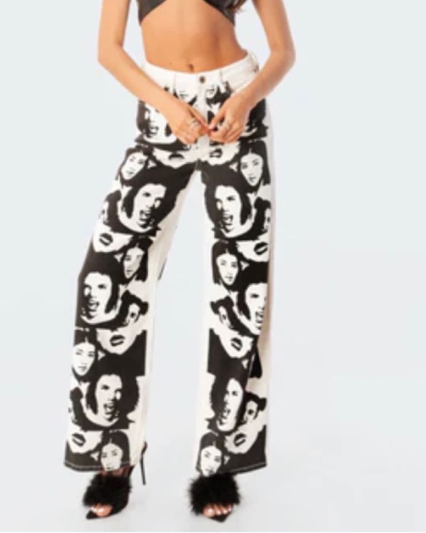 Face Print Jeans - Image 3