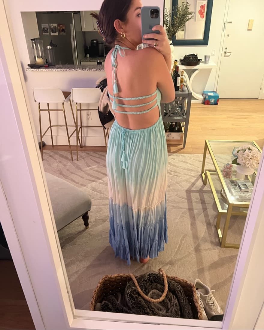 Blue Ombre Maxi Dress - Image 3