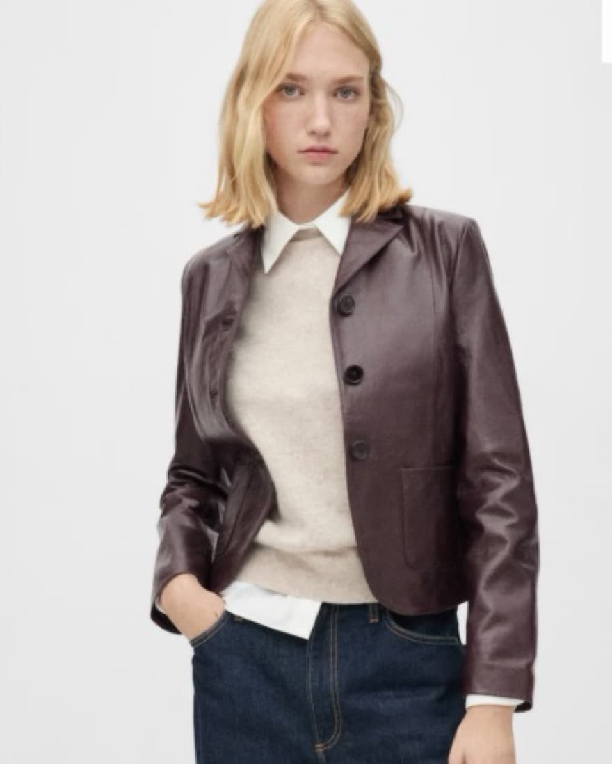 Brown 100% Leather Jacket - Image 1
