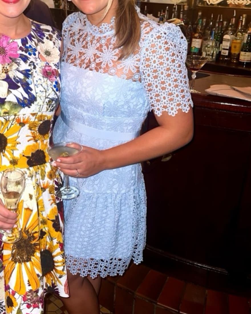 Self Portriat Mini Blue Dress   - Image 2