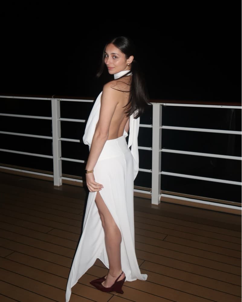arakii white backless dress - Image 3