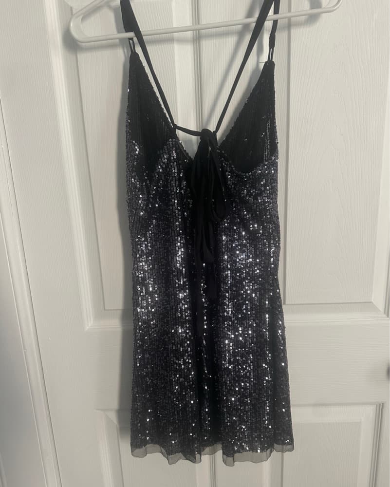 Free People Sequin Slip Dress - Image 3