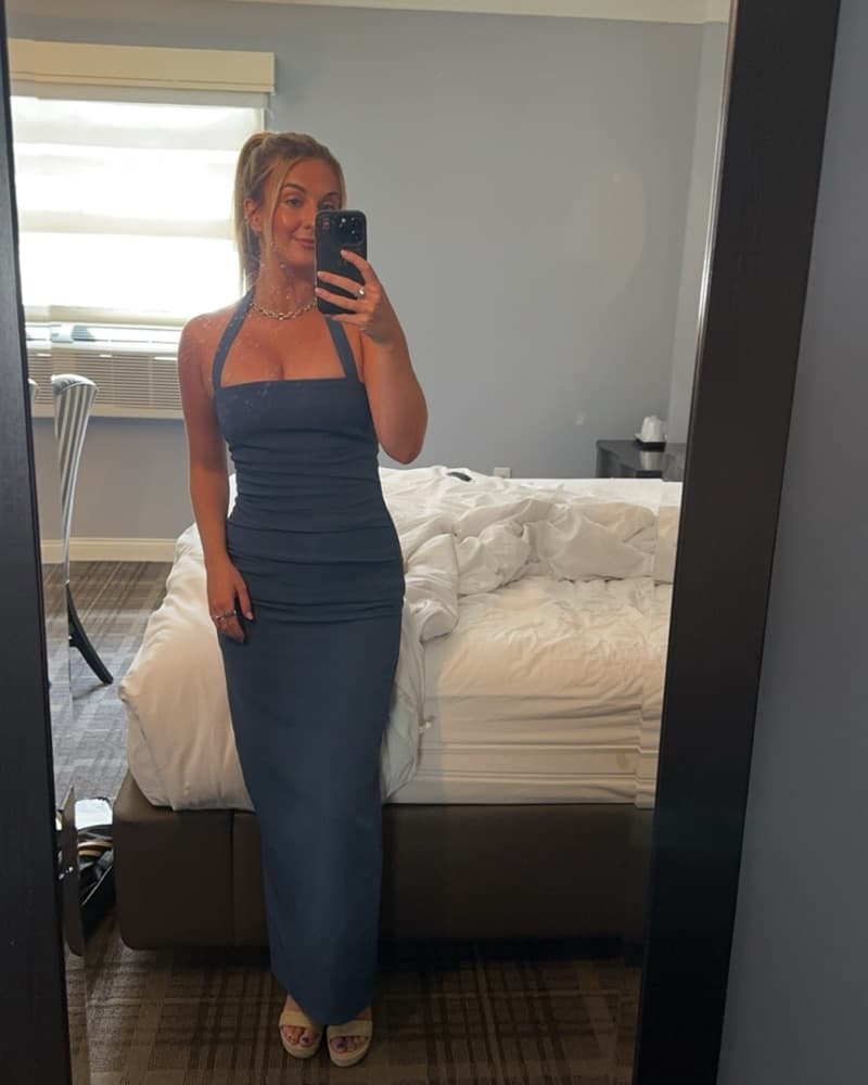 Blue Halter Dress - Image 1