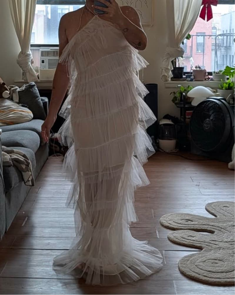 The Bar Dress In Ivory - Image 5