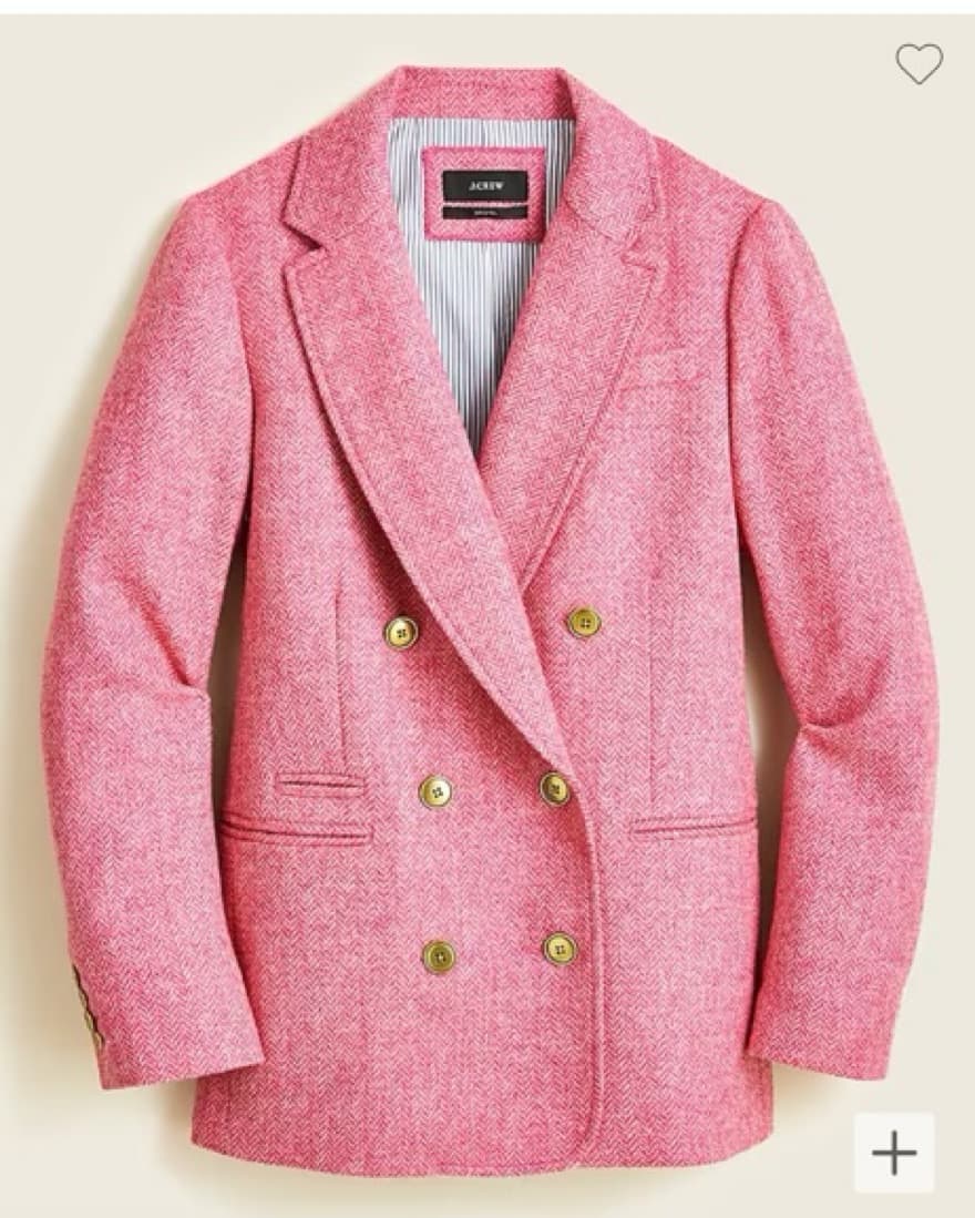 Pink Herringbone Blazer - Image 1