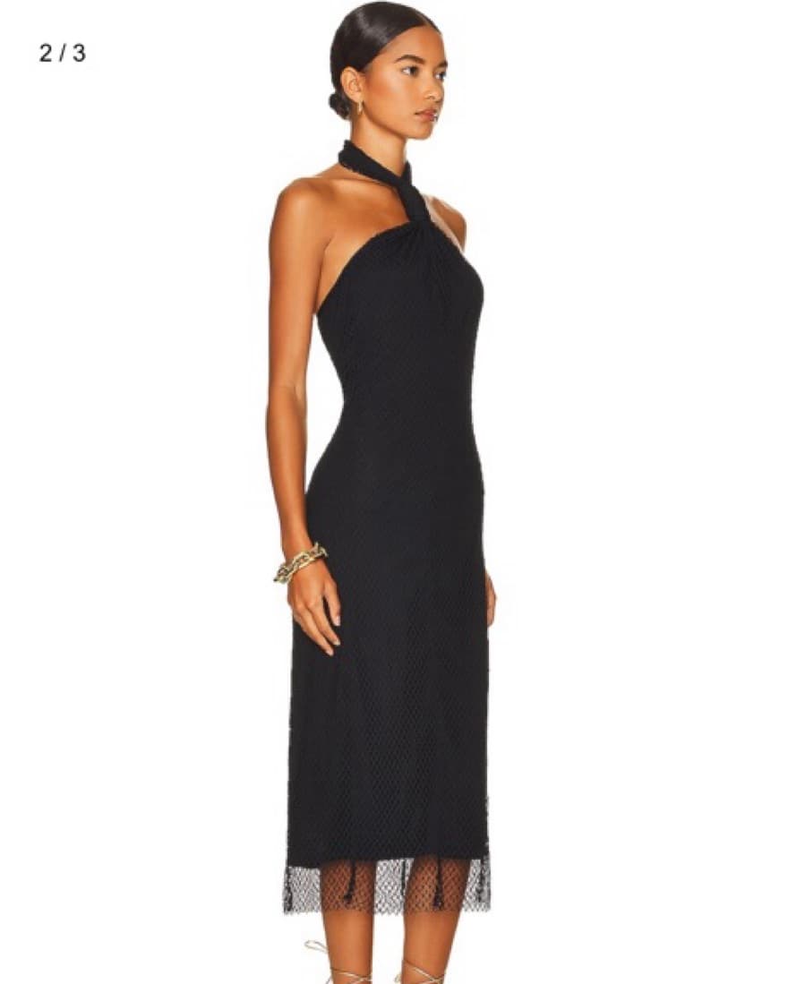 Helmut Lang Mesh Layered Midi Dress - Image 2