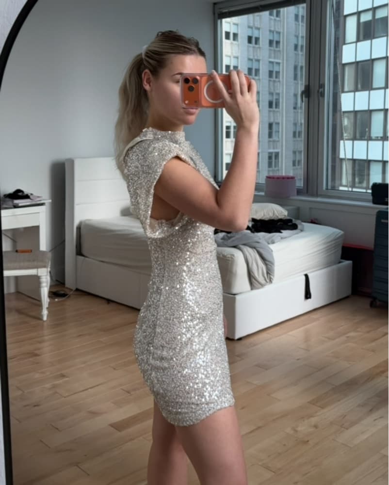 Sequin Should Pad Dress  - Image 2