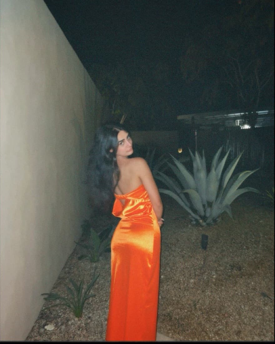 strapless satin maxi dress - Image 6