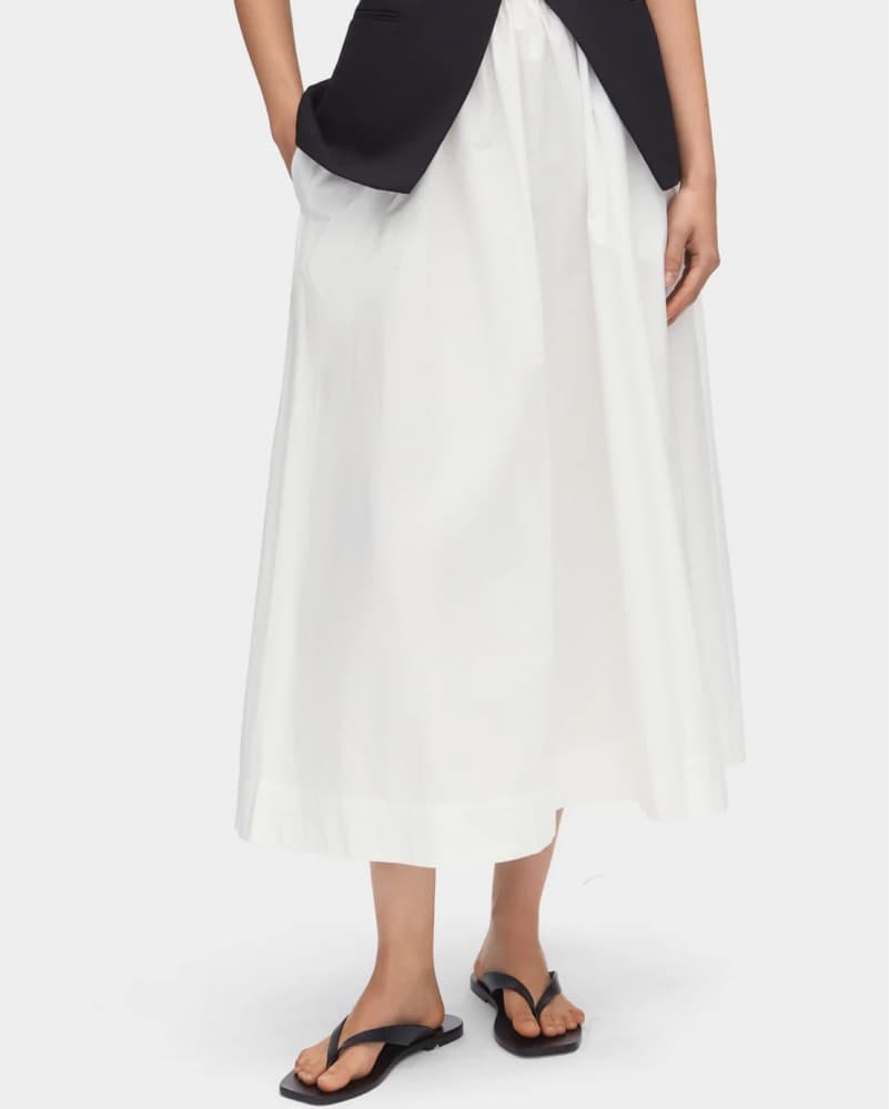 Aligne White Cotton Skirt - Image 1