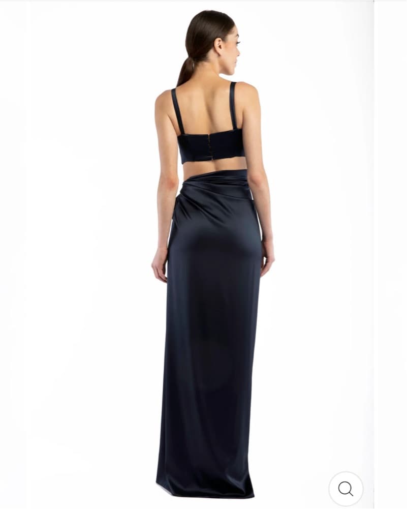 Sultry Nighttime Silk Glam Dress - Image 3