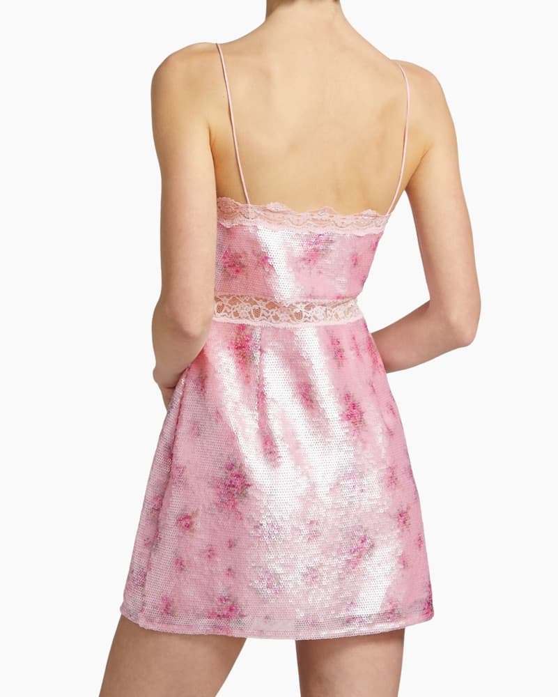 LoveShackFancy Finta Floral Sequin Dress - Image 2