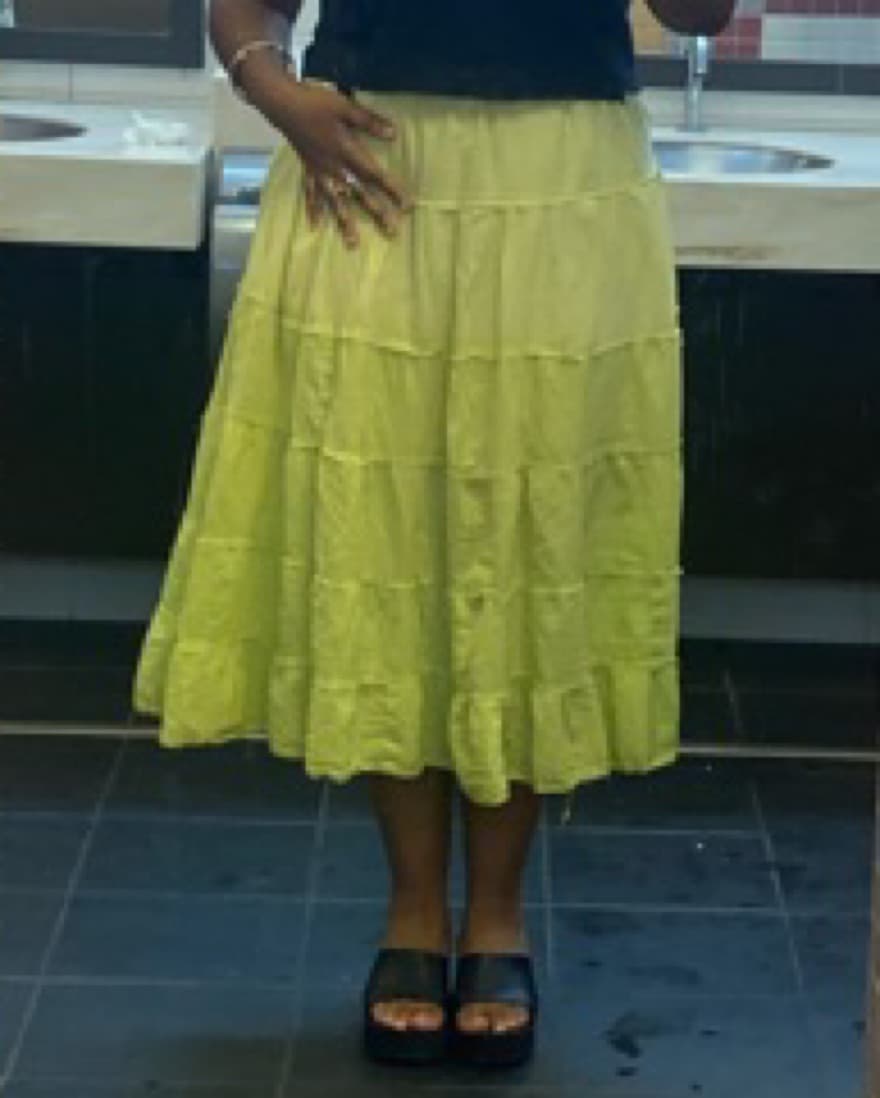 Green Boho Maxi Skirt - Image 2