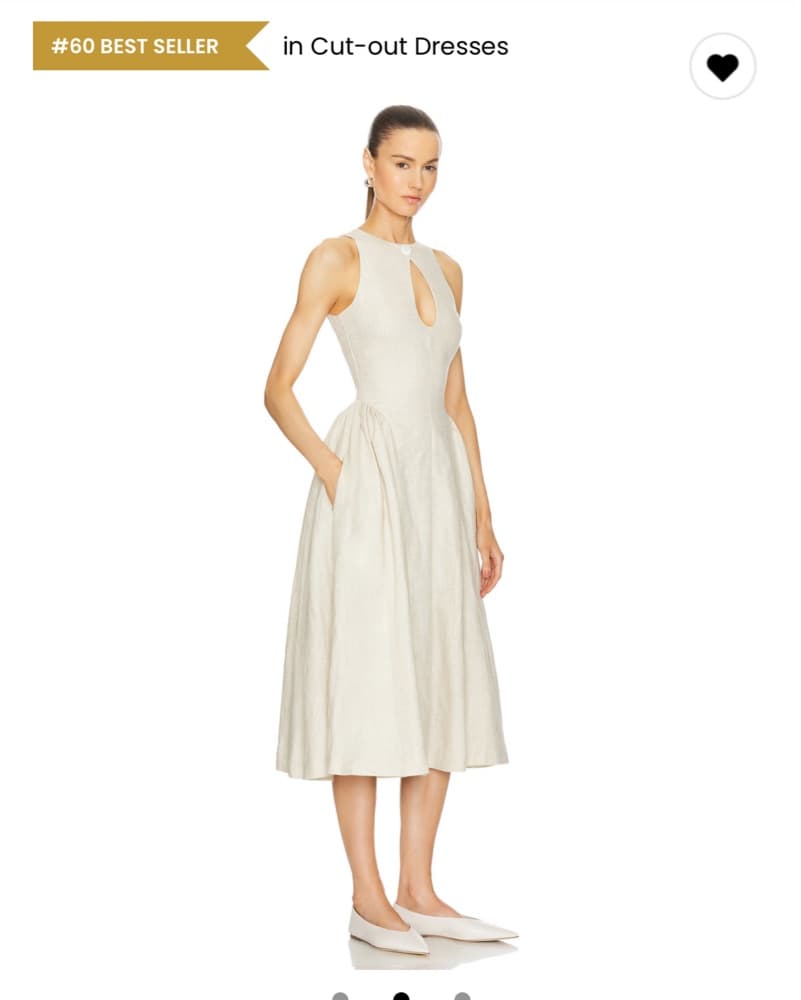 LPA Sienna Midi Dress In Linen - Image 6