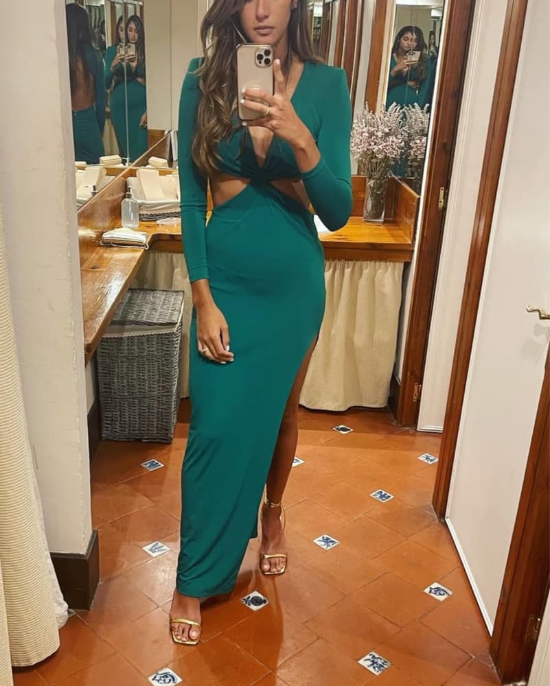 Stunning Emerald Green Maxi Dress - Image 1