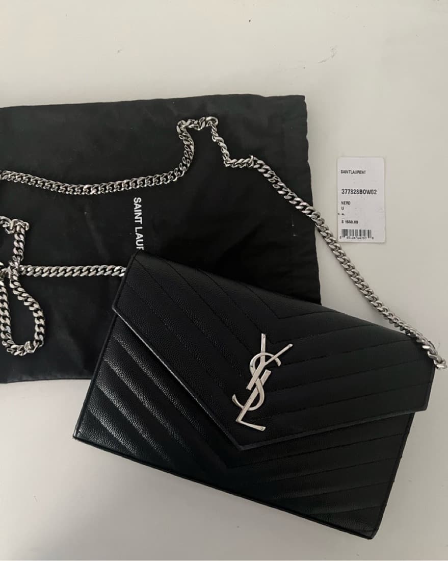 Saint Laurent Monogram Wallet On A Chain - Image 1