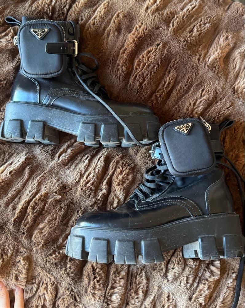 Black Combat Boots - Image 1