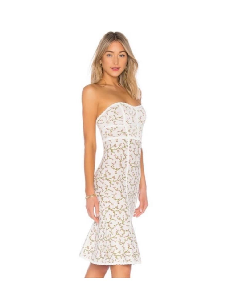 Lynne Jacquard Strapless Dress  - Image 2